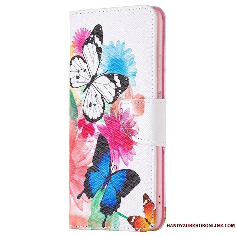 Housse Samsung Galaxy M23 5G Papillons Aquarelle