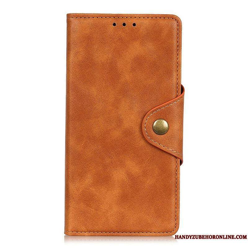 Housse Samsung Galaxy S21 5G Simili Cuir Vintage Bouton