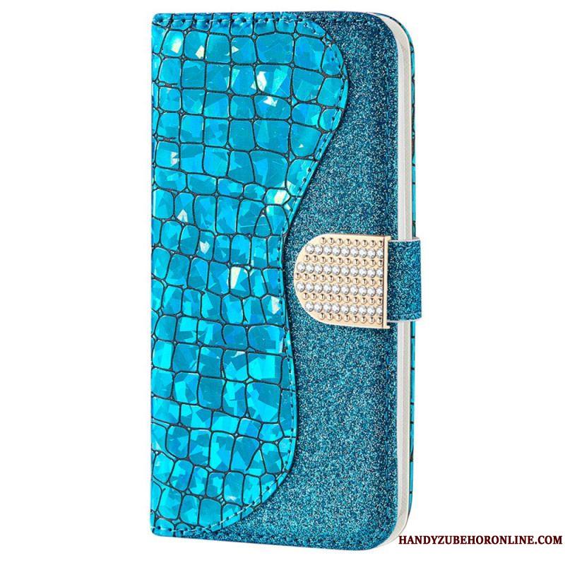 Housse Samsung Galaxy S22 Plus 5G Croco Diamants