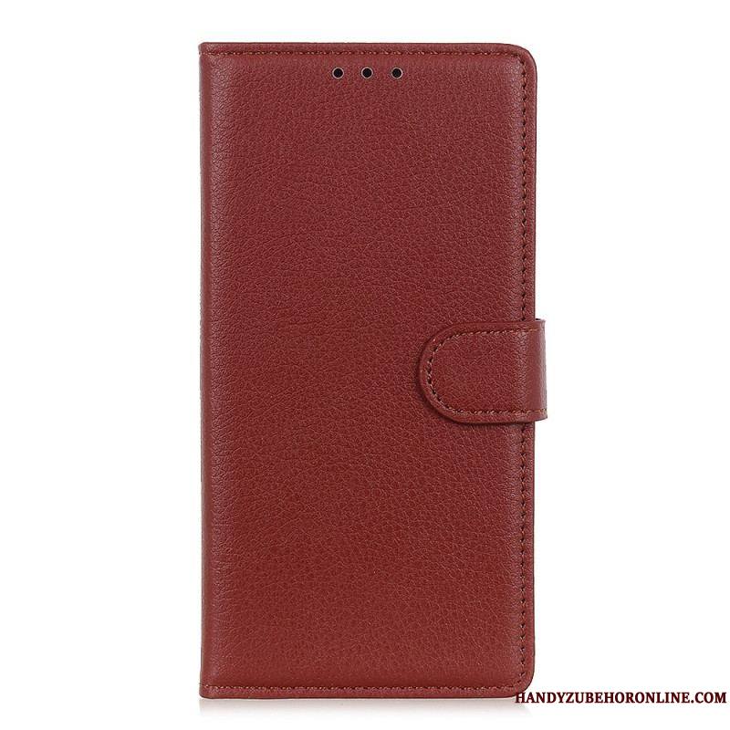 Housse Samsung Galaxy S22 Ultra 5G Cuir Litchi Traditionnel