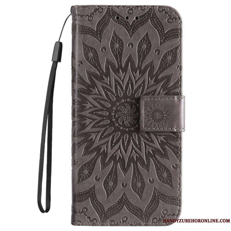 Housse Samsung Galaxy S23 5G Mandala Soleil avec Lanière