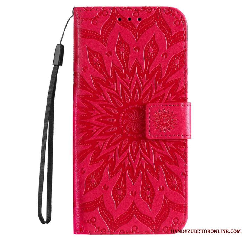 Housse Samsung Galaxy S23 5G Mandala Soleil avec Lanière