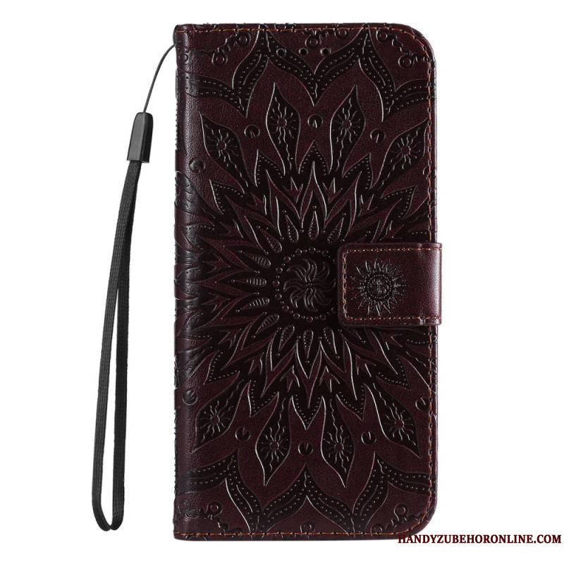 Housse Samsung Galaxy S23 5G Mandala Soleil avec Lanière