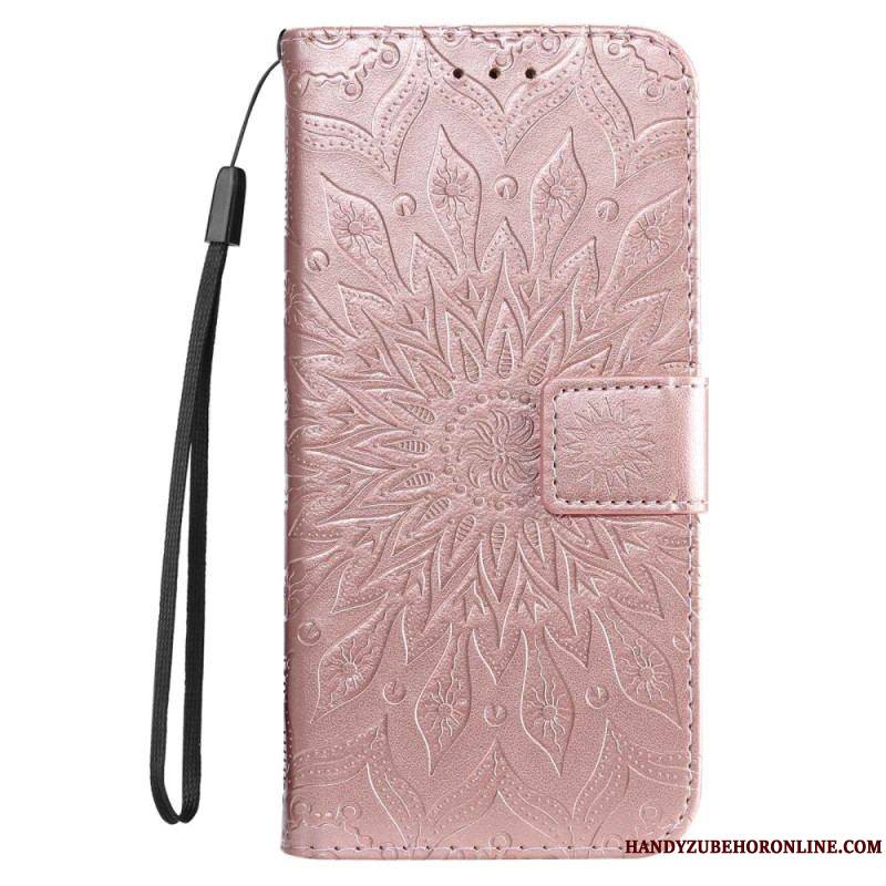 Housse Samsung Galaxy S23 5G Mandala Soleil avec Lanière