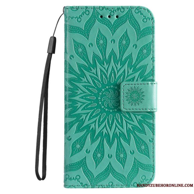 Housse Samsung Galaxy S23 5G Mandala Soleil avec Lanière