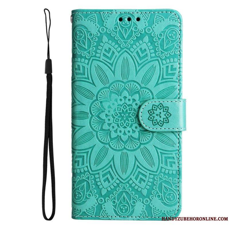 Housse Samsung Galaxy S23 5G Mandala Soleil avec Lanière