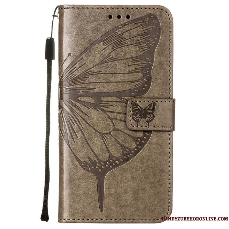 Housse Samsung Galaxy S23 5G Papillon Design avec Lanière