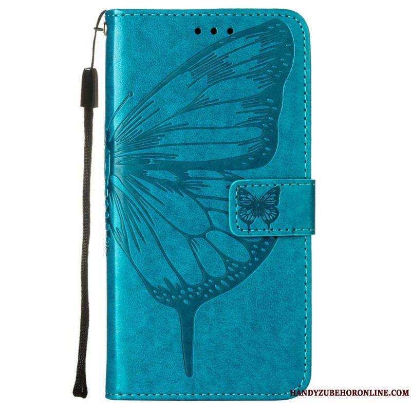 Housse Samsung Galaxy S23 5G Papillon Design avec Lanière