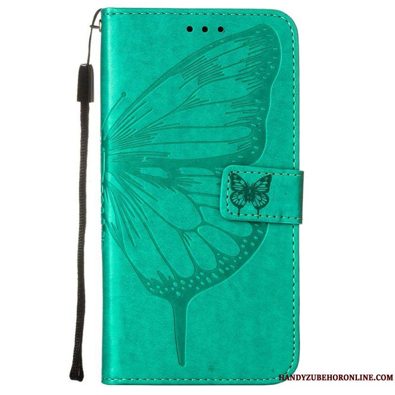 Housse Samsung Galaxy S23 5G Papillon Design avec Lanière