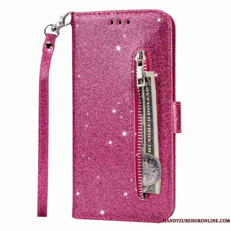 Housse Samsung Galaxy S23 Ultra 5G Porte-Monnaie Paillettes