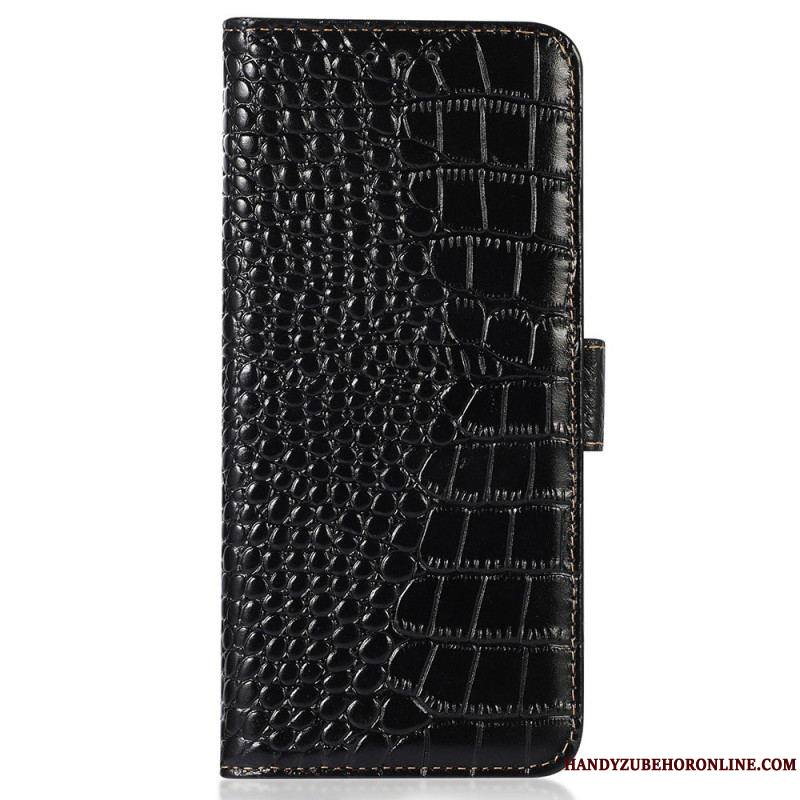 Housse Samsung Galaxy S23 Ultra 5G Style Crocodile RFID