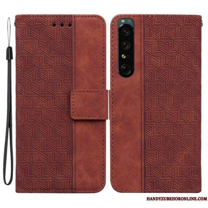 Housse Sony Xperia 1 IV Motif à Lanière