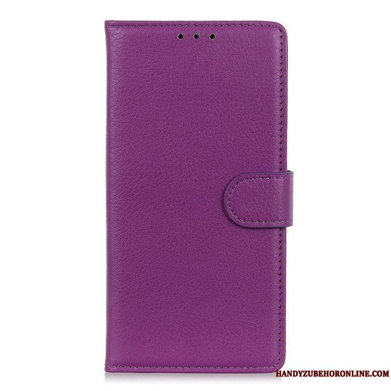 Housse Sony Xperia 1 IV Simili Cuir Litchi Traditionnel