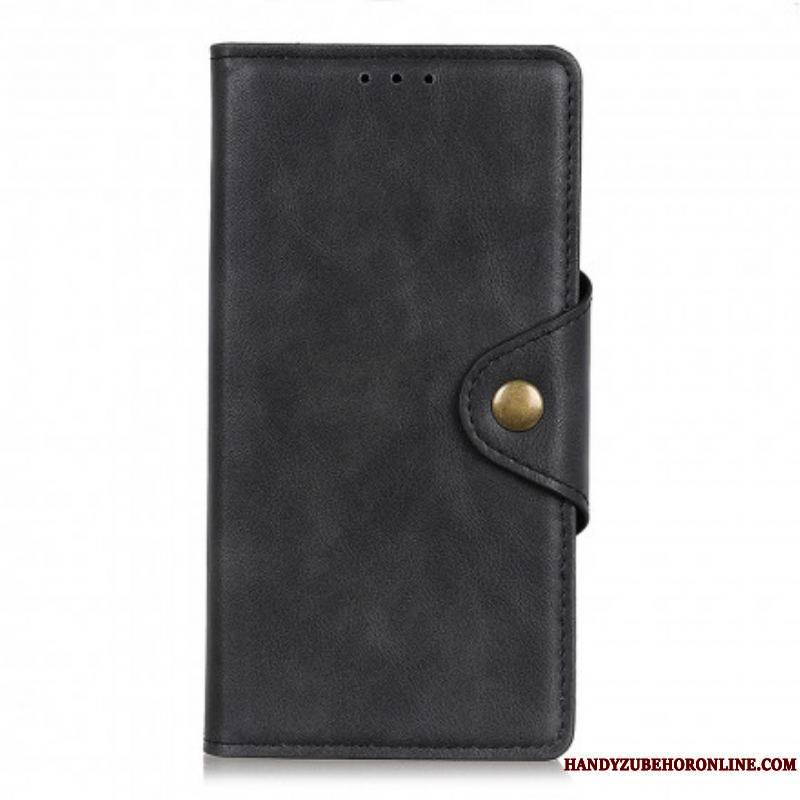 Housse Sony Xperia 10 III Simili Cuir Vintage Bouton