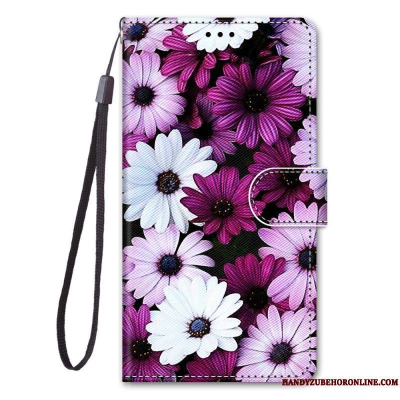 Housse Xiaomi 12 / 12X Jolies Fleurs avec Lanière