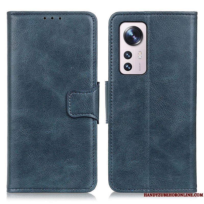 Housse Xiaomi 12 Pro Effet Cuir Fermoir Réversible