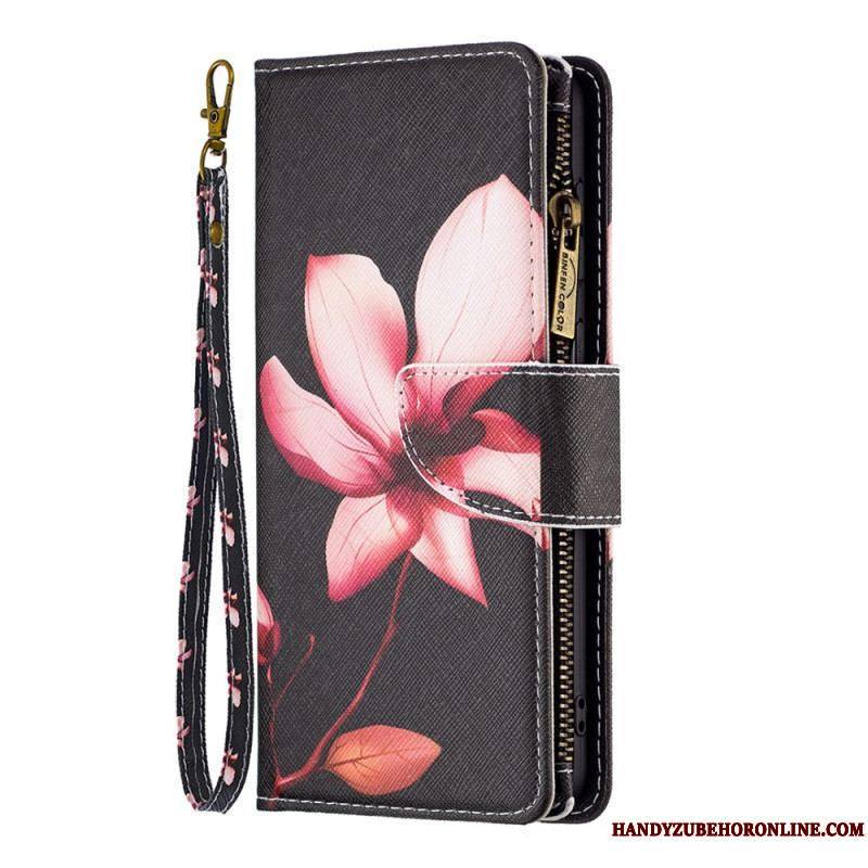 Housse Xiaomi 13 Pro Poche Zippée Fleur