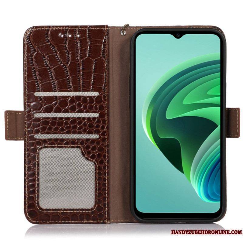 Housse Xiaomi Redmi A1 Style Crocodile RFID