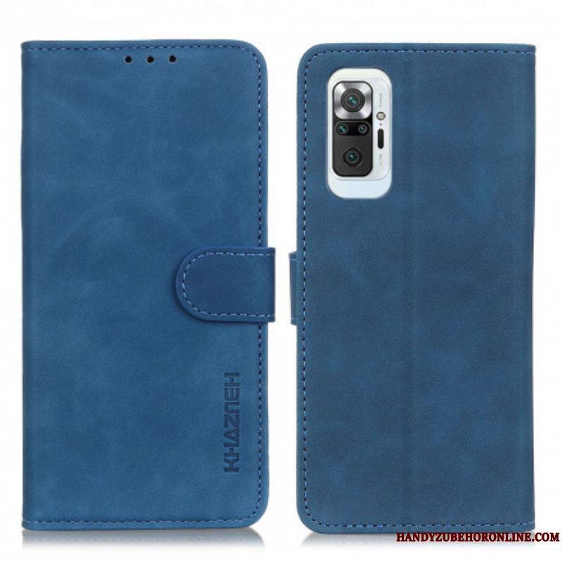 Housse Xiaomi Redmi Note 10 Pro Effet Cuir Vintage KHAZNEH