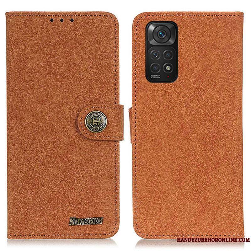 Housse Xiaomi Redmi Note 11 / 11s Cuir Fendu Rétro KHAZNEH