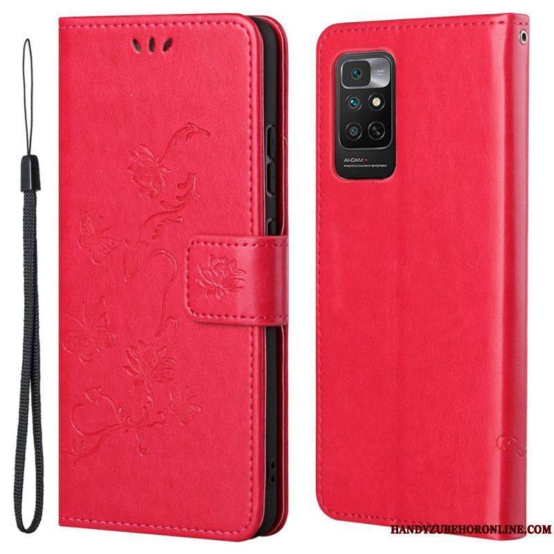 Housse Xiaomi Redmi Note 11 / 11s Fleurs à Lanière