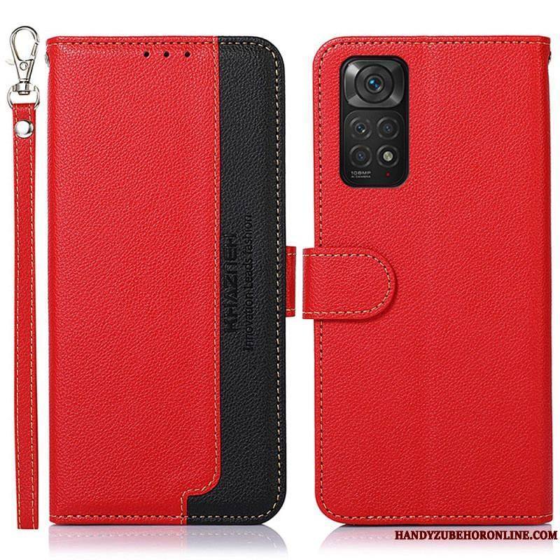 Housse Xiaomi Redmi Note 11 / 11s Style Litchi RFID KHAZNEH