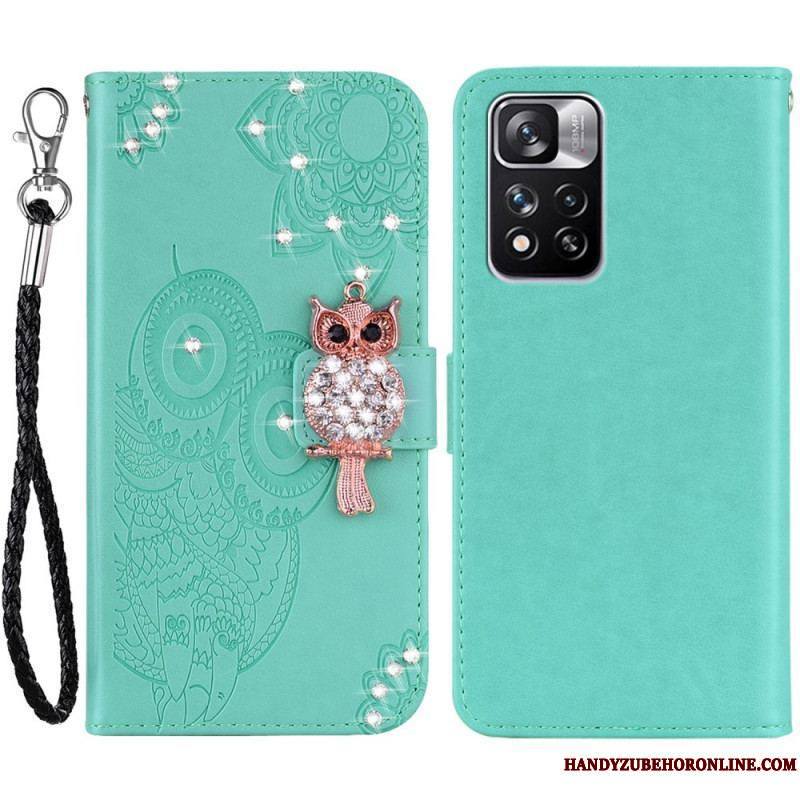 Housse Xiaomi Redmi Note 11 Pro Plus 5G Hibou Mandala et Breloque