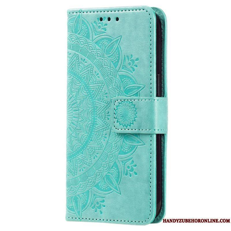 Housse Xiaomi Redmi Note 12 4G Mandala Soleil avec Lanière