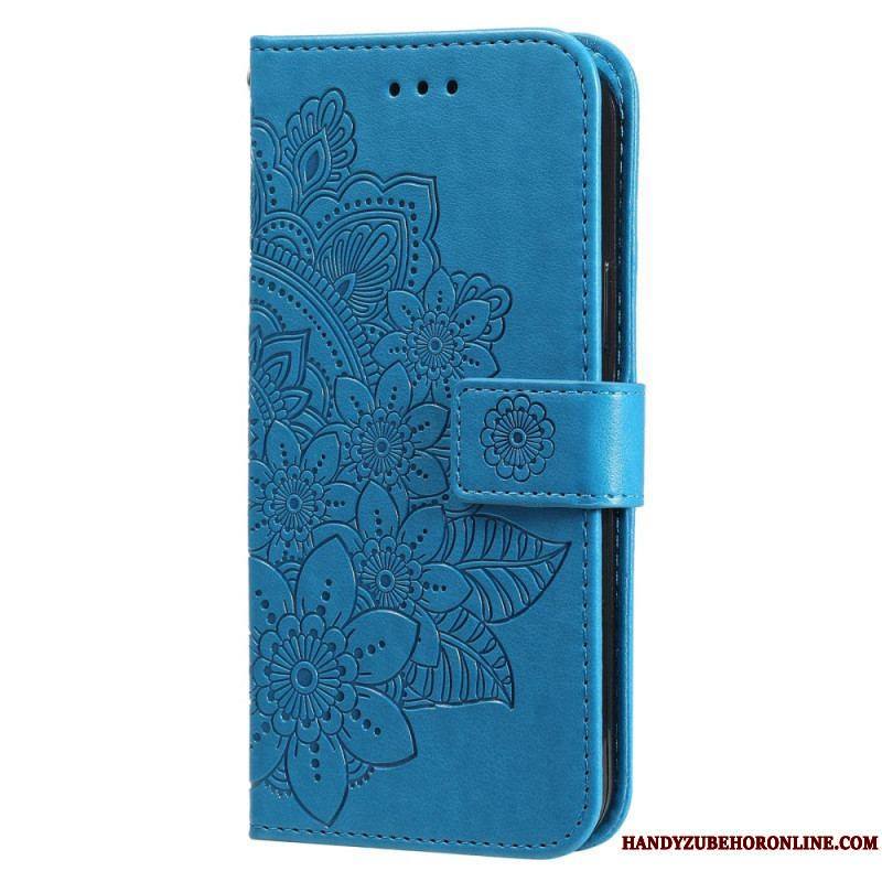 Housse Xiaomi Redmi Note 12/Poco X5 5G Fleur Mandala à Lanière