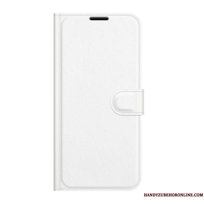 Housse iPhone 13 Mini Effet Cuir Litchi Classique