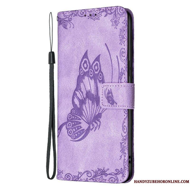 Housse iPhone 13 Pro Max Papillon Baroque à Lanière