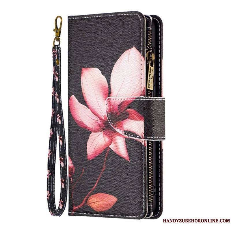 Housse iPhone 14 Pro Max Poche Zippée Fleur