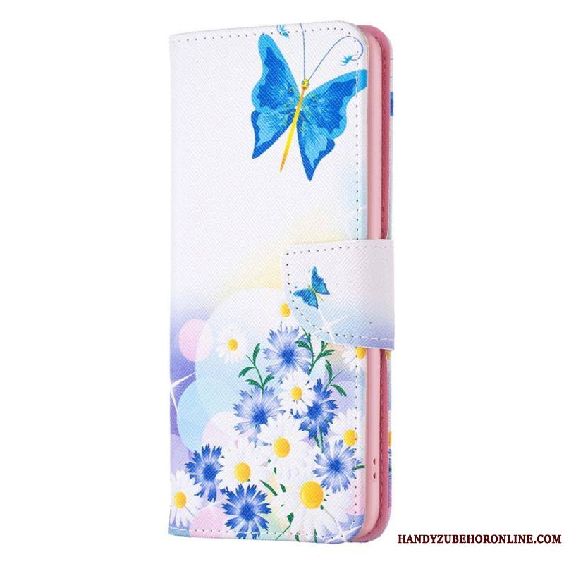 Housse iPhone 14 Pro Papillons Aquarelle