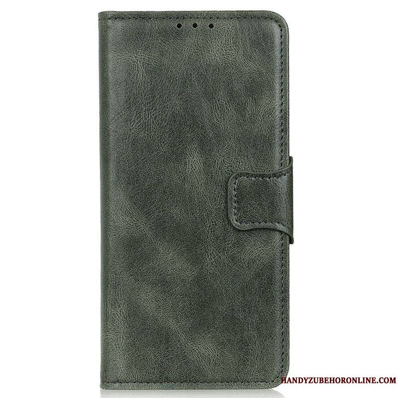 Housse iPhone 14 Style Cuir Fermoir Réversible