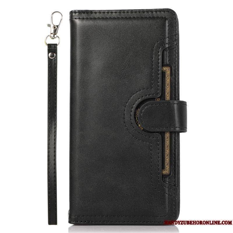 Housse iPhone 15 Plus Multi-Cartes et Pochette Frontale