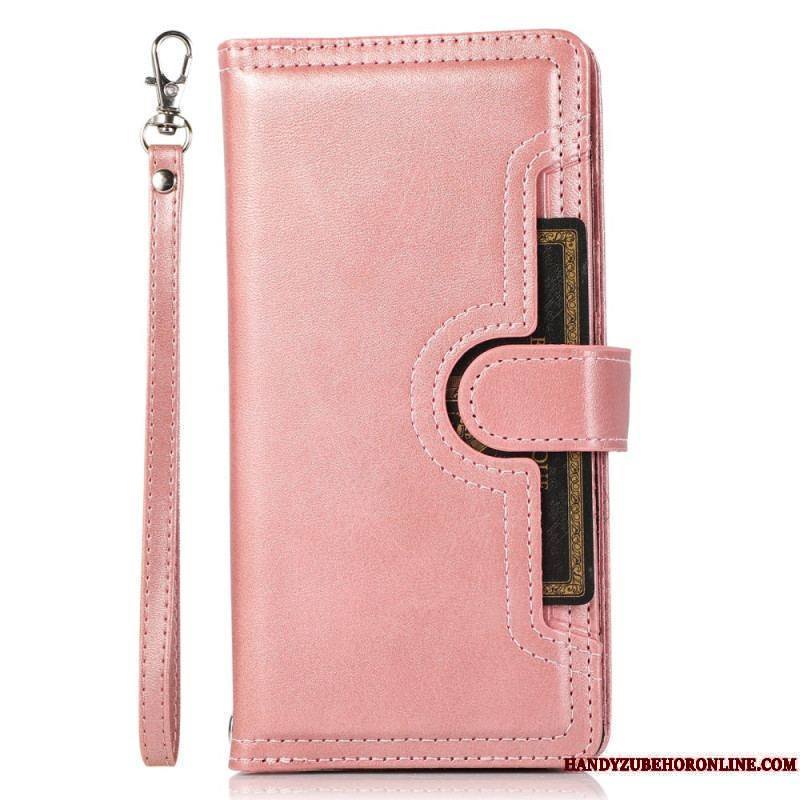 Housse iPhone 15 Plus Multi-Cartes et Pochette Frontale