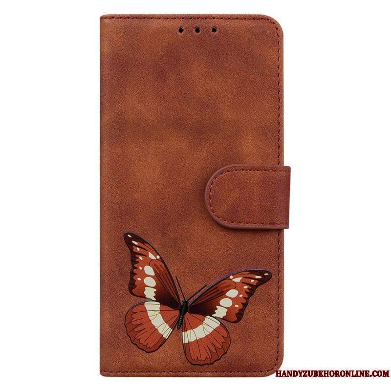 Housse iPhone 15 Plus Simili Cuir Papillon