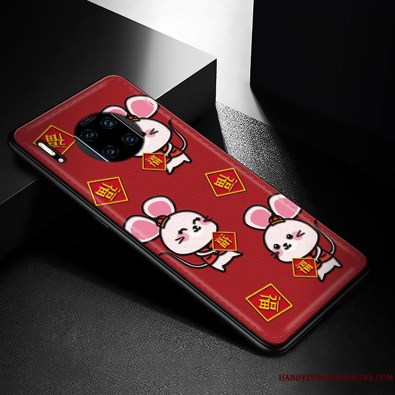 Huawei Mate 30 Rs Protection Coque De Téléphone Rat Incassable Cuir Étui Modèle Fleurie