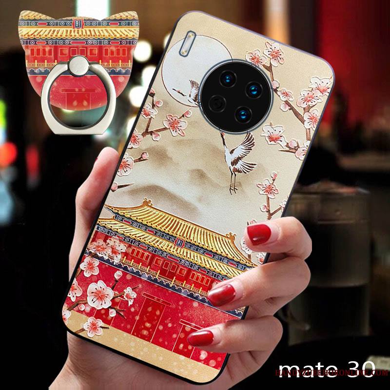 Huawei Mate 30 Vent Coque Fluide Doux Vintage Personnalité Marque De Tendance Créatif