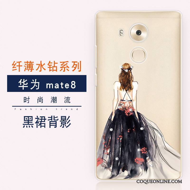 Huawei Mate 8 Coque Tout Compris Fluide Doux Silicone Tendance Bleu Luxe Incassable