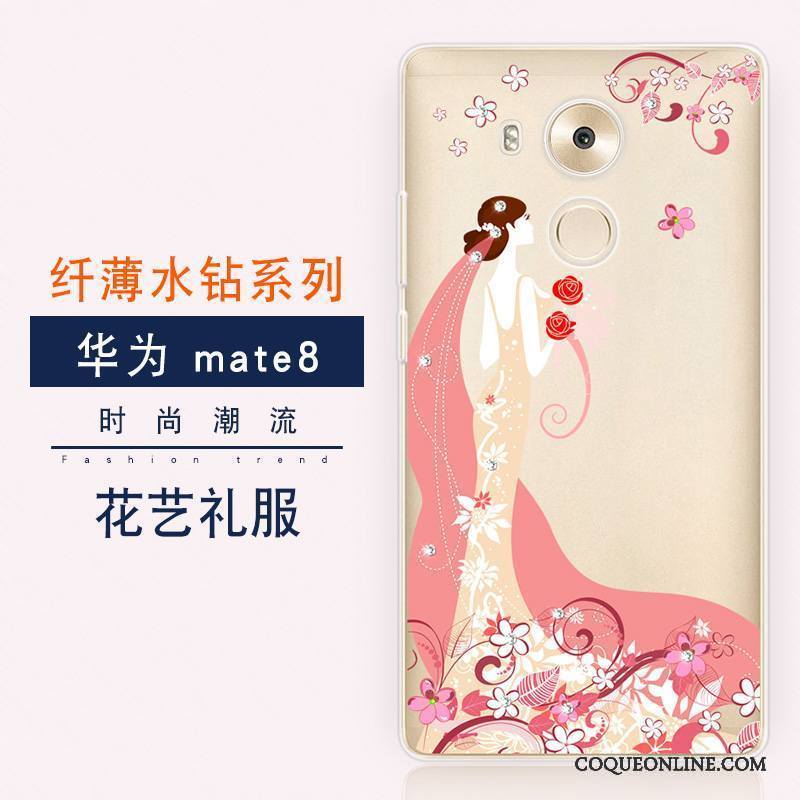 Huawei Mate 8 Coque Tout Compris Fluide Doux Silicone Tendance Bleu Luxe Incassable