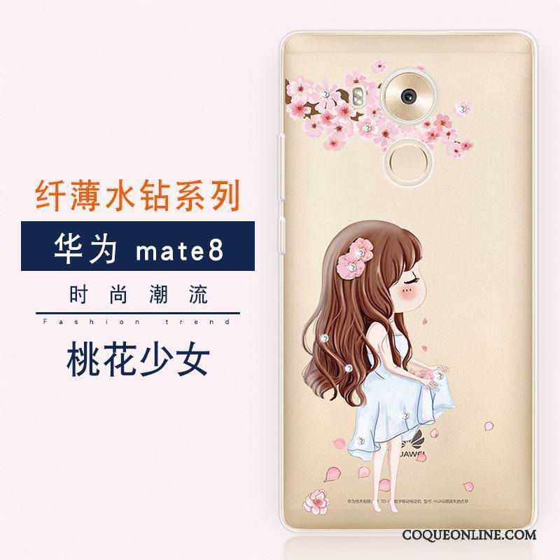 Huawei Mate 8 Coque Tout Compris Fluide Doux Silicone Tendance Bleu Luxe Incassable