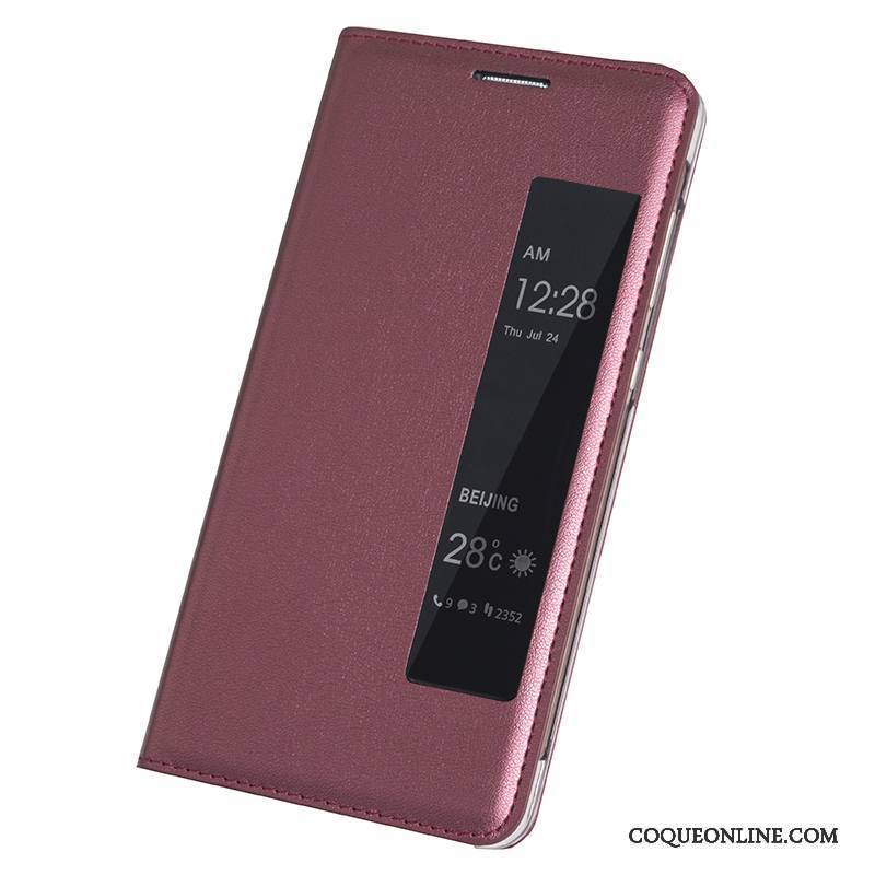 Huawei Mate 9 Pro Protection Étui Coque De Téléphone Clamshell Noir Étui En Cuir