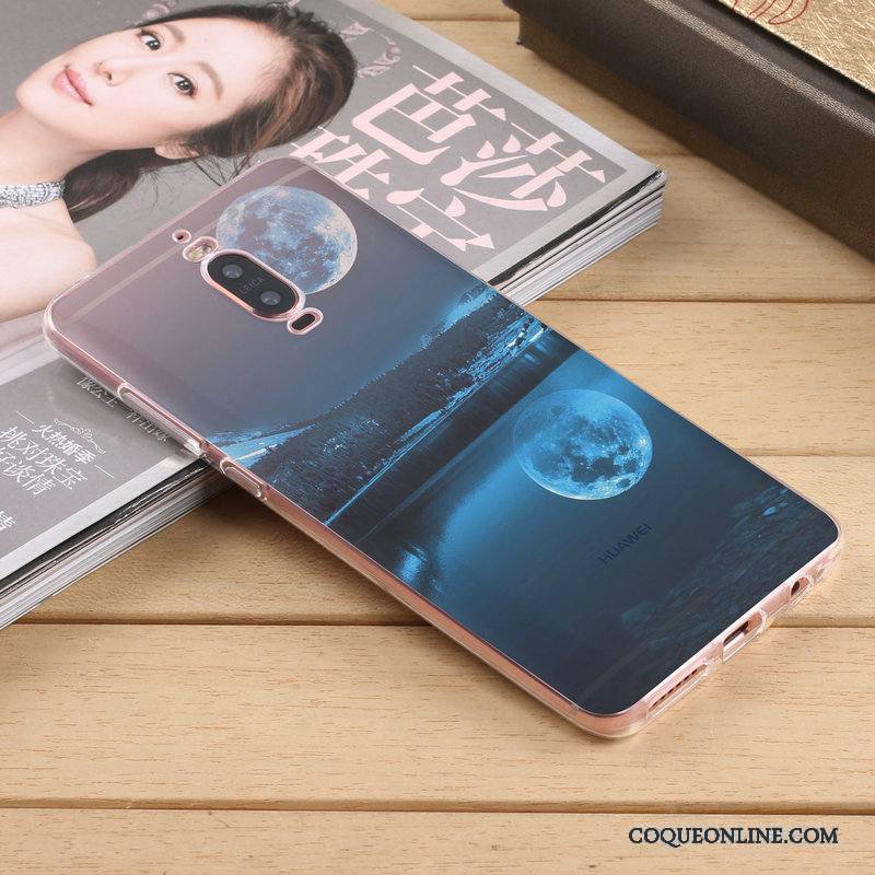 Huawei Mate 9 Pro Rose Étui Créatif Silicone Protection Incassable Coque De Téléphone