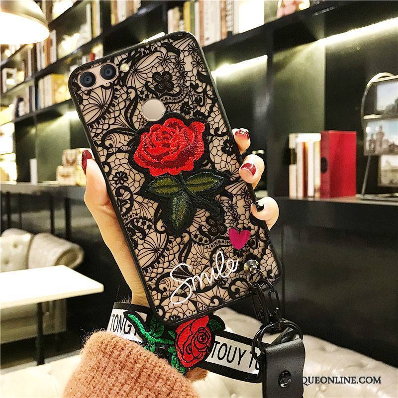 Huawei P Smart Coque De Téléphone Blanc Tendance Silicone Fleur Étui Incassable