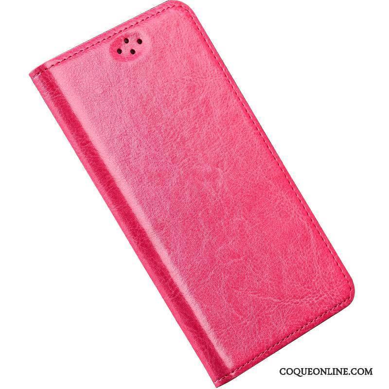 Huawei P10 Coque Clamshell Simple Noir Cuir Véritable Protection Silicone Étui