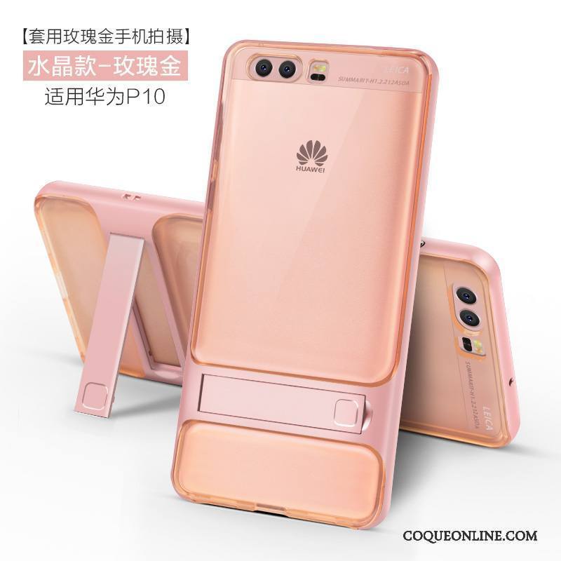 Huawei P10 Coque Personnalité Fluide Doux Silicone Étui Tendance Incassable Rose