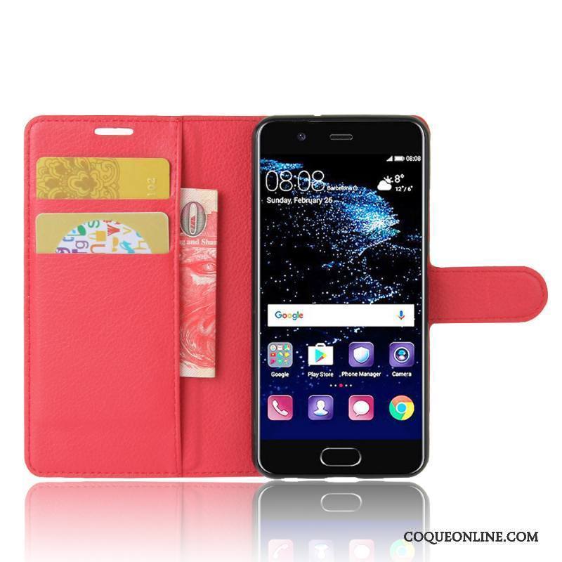 Huawei P10 Coque Portefeuille Housse Carte Téléphone Portable Protection Étui En Cuir Incassable