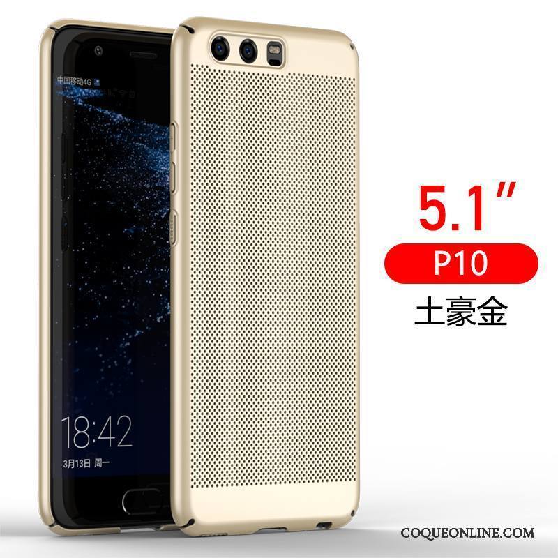 Huawei P10 Coque Pu Étui Respirant Tout Compris Délavé En Daim Protection Rose