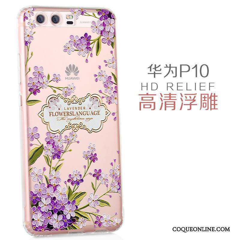 Huawei P10 Coque Transparent Protection Créatif Très Mince Dessin Animé Personnalité Étui